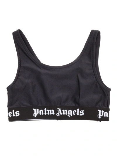 Palm Angels Kids' Black Sports Top