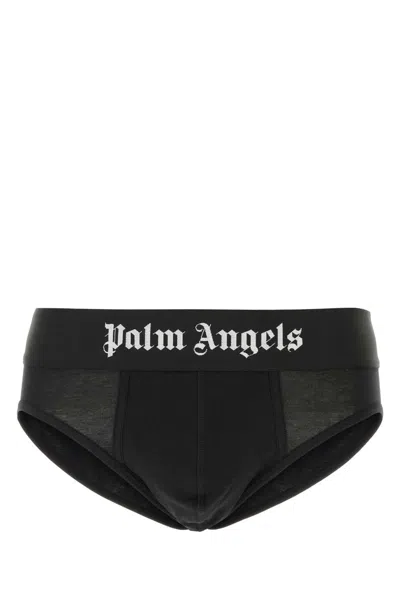 Palm Angels Black Stretch Cotton Brief Set