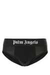 Palm Angels Elastic Waistband Cotton Brief Duo In Black