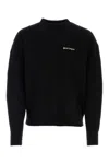 Palm Angels Cotton Oversize Crew Neck Sweatshirt