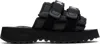 Palm Angels Black Suicoke Edition Moto-p Sandals In Black
