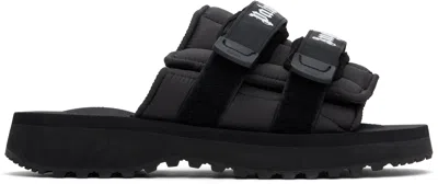 Palm Angels Black Suicoke Edition Moto-p Sandals In Black - Bla