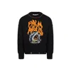 Palm Angels Black Sweater For Boy With Logo In Black
