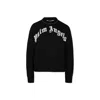 Palm Angels Curved Logo Long-sleeve Jumper In Black