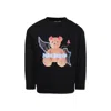 Palm Angels Black Sweatshirt For Boy With Bear In Black