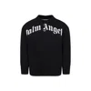 Palm Angels Black Sweatshirt For Boy With Logo In Black