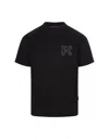 Palm Angels Studded Monogram T-shirt In Black