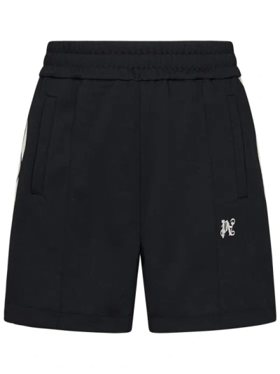 PALM ANGELS BLACK TECHNICAL FABRIC TRACK SHORTS