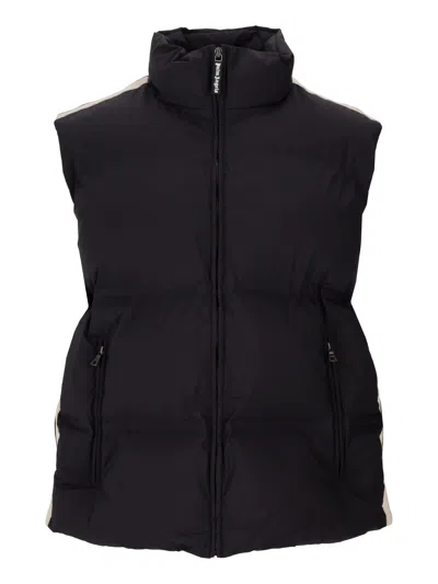 Palm Angels Classic Logo Track Down Vest In Black