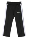 PALM ANGELS BLACK TRACK TROUSERS WITH LOGO