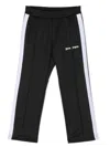 Palm Angels Logo-print Striped Jersey Track Pants In Black