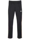 PALM ANGELS BLACK TRACKPANTS WITH MONOGRAM