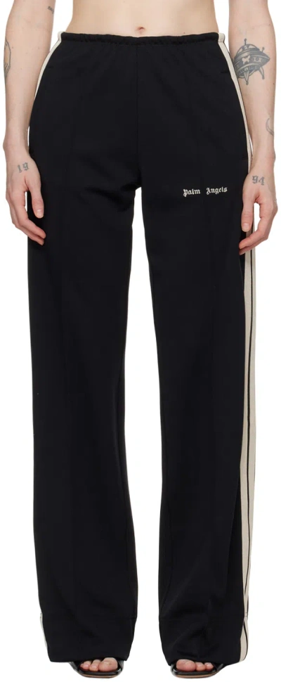 Palm Angels Black Trim Track Pants In Black Off White