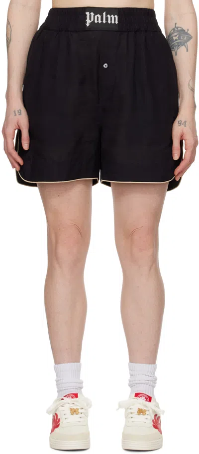 Palm Angels Black Vented Shorts
