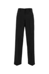 Palm Angels Black Wide Leg Pant In Black