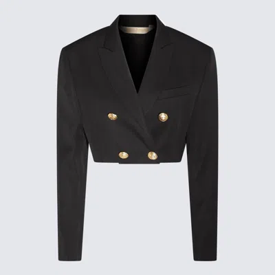 Palm Angels Black Wool Blend Blazer