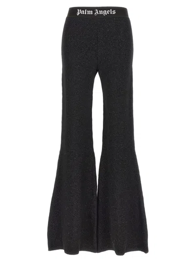 PALM ANGELS BLACK WOOL BLEND LEGGINGS