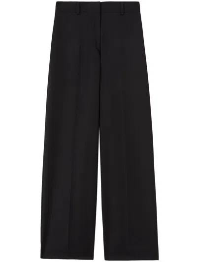 Palm Angels Black Wool Blend Trousers For Fw23 Collection
