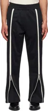 Palm Angels Track Black Polyester Blend Pants In Black - Black