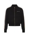 Palm Angels Track Sweatshirt With Contrast Bands In Black