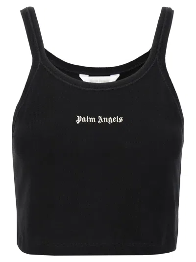 PALM ANGELS BLACKWHITE CLASSIC LOGO TANK TOP