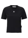 Palm Angels Monogram T-shirt In Blackwhite