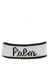 Palm Angels Blackwhite Palm Beads Bracelet In Blackwhite