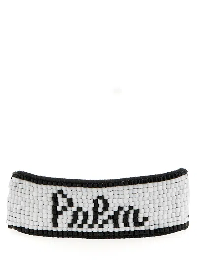 PALM ANGELS BLACKWHITE PALM BEADS BRACELET
