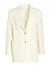 Palm Angels Blazer With Knit Detail In Blanco