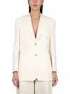 Palm Angels Blazer With Knit Detail In White
