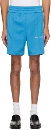 Palm Angels Blue Classic Logo Track Shorts In Light Blue - O