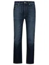Palm Angels Belt Loops Faded Denim Trousers In Blue