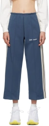 PALM ANGELS BLUE EMBROIDERED TRACK PANTS