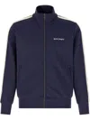Palm Angels Track Jacket With Zipper In Blue