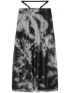 Palm Angels Blueprint Palms Skirt In Schwarz