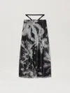 Palm Angels Blueprint Palms Skirt In 1003 Black - Off White