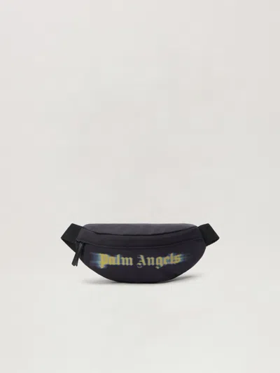 Palm Angels Kids' Blurred Logo  Fannypack In Black