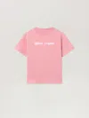 Palm Angels Blurred Logo Reg.tshirt S/s In Pink