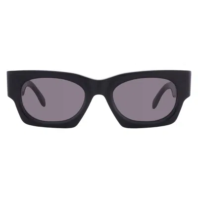 Palm Angels Bodie Dark Grey Square Unisex Sunglasses Peri089 1007 51 In Black