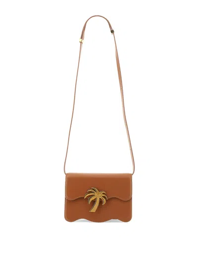 Palm Angels Palm Beach Bag In Marron