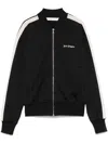 Palm Angels Stylish Bomber Jacket Contrast Stripe In Black