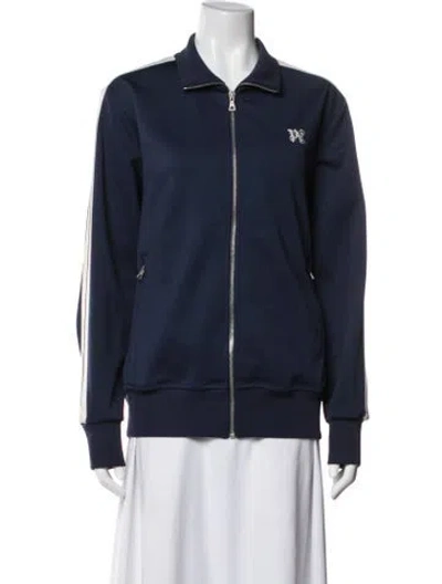 Pre-owned Palm Angels Bomber Jacket In Blue