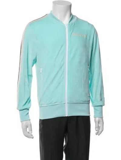 Pre-owned Palm Angels Bomber Jacket In Blue