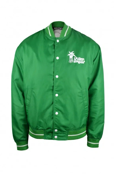 Palm Angels Bomber Jacket In Green