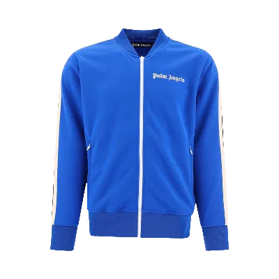 Pre-owned Palm Angels Bomber Track Jacket 'blue/off White'