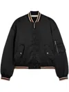 Palm Angels Curved Logo Bomber In Schwarz