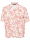 Palm Angels Off-white Palms Allover Shirt In Offwhite