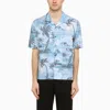 PALM ANGELS PALM ANGELS BOWLING SHIRT WITH SUNSET PRINT IN COTTON
