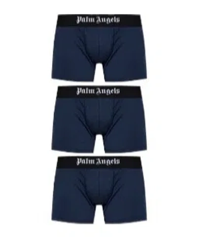 Palm Angels Boxer Brief Set In Blue