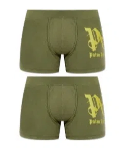 Palm Angels Boxer Brief Set In Green